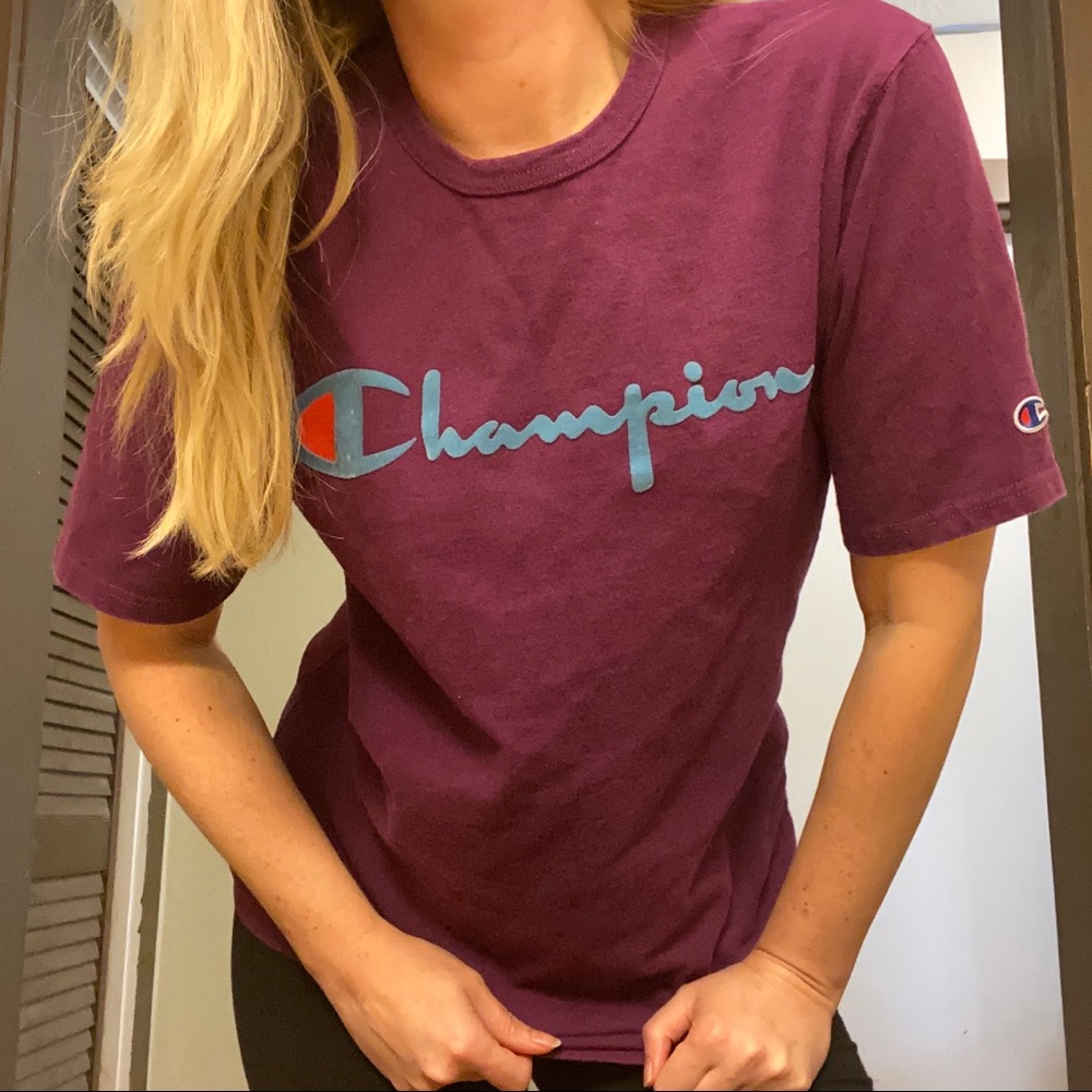 VTG Champion VELVET logo Tee